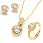 18K Gold Zircon Jewelry Sets