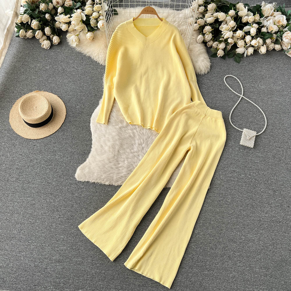 Loose Casual Two Piece Knitted Sets