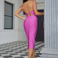 Pink Backless Evening Dress