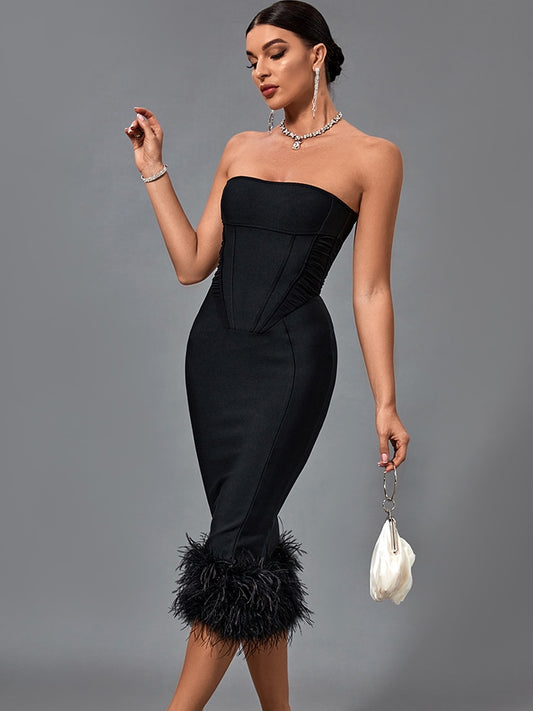 Black Feather Dress