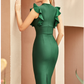 Green Midi Wrap Dress