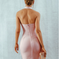Pink Backless Bodycon Dress