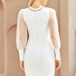 White Long Sleeve Party Dress