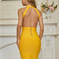 Yellow Backless Dress