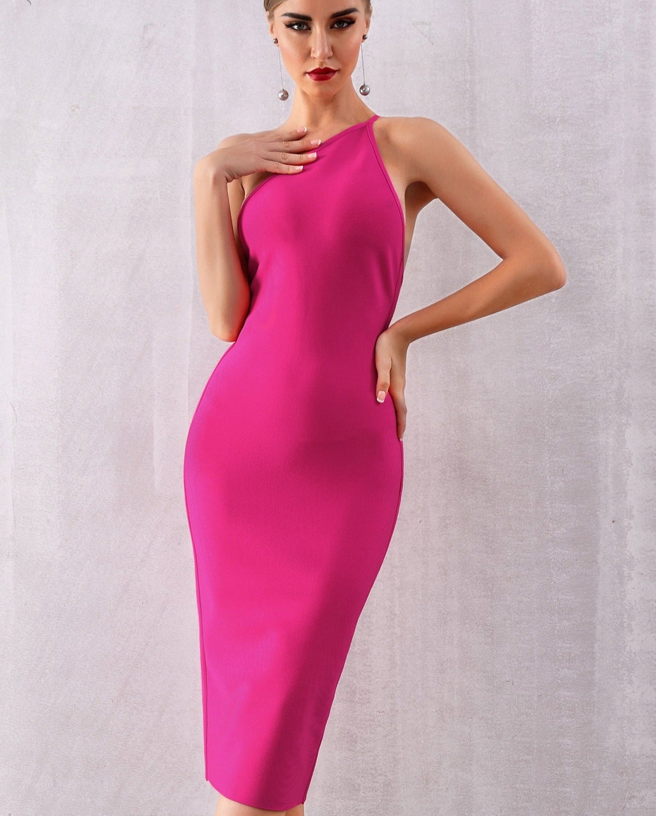 Pink Spaghetti Strap Dress