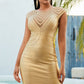 Gold Short Sleeve Dress